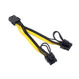 10PCS/lot XT-XINTE PCI-E PCIE 8p Female to 2 Port Dual 8pin 6+2p Male GPU Graphics Video Card Power Cable Cord 18AWG Wire