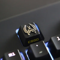 1pc Zinc Aluminium Alloy Key Cap Mechanical Keyboard keycap for DNF Dota 2 OW PUBG Genji R4 Height Stereoscopic relief