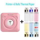 Peripage Photo Printer A6 304DPI Mini Bluetooth Wireless Thermal Printer Paper Sticker Label Printer Paper for Mobile phone