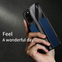 For Samsung A51 A71 S10 S20 Note10 Plus Case Leather For Samsung S20 Ultra Luxury Cover Acrylic Mirror Silicone Anti Fall