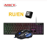 Gaming Keyboard And Mouse Wired Gamer Keyboard With RGB Backlit Rubber Keycaps USB Russian Keyboard For Game Computer PC Laptop