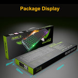 Gaming Keyboard Wired Gamer keyboards With RGB Backlit 104 Rubber Keycaps Russian Ergonomic USB Keyboard For PC Laptop