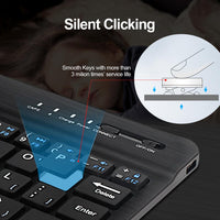 Bluetooth Keyboard Wireless Keyboard Mini Keyboard Wireless for PC Phone iPad Rechargeable Noiseless Keyboards Bluetooh