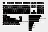 Domikey SA abs doubleshot keycap set WOB White on Black SA for mx stem keyboard poker 87 104 gh60 xd64 xd68 xd84 xd96 xd75 xd87