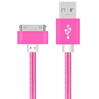 VOXLINK USB Cable Nylon Braided fast charge cable for iPad 1 30 pin Metal plug Sync Data USB Charger Cable For iphone 4 4S 3GS