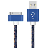 VOXLINK USB Cable Nylon Braided fast charge cable for iPad 1 30 pin Metal plug Sync Data USB Charger Cable For iphone 4 4S 3GS