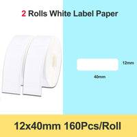 Niimbot Mini Label printer paper Printing Label Waterproof Anti-Oil Price Label Pure Color Scratch-Resistant Label Sticker Paper