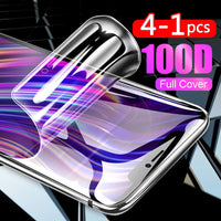 4 Pcs 100D Protective Hydrogel Film Cover For iPhone 11 Pro 6 6s 8 7 plus xr x xs max Full Screen Protector Soft Film Not Glass