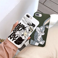 Cartoon Bugs Bunny TweetyBird Daffy Duck Looney Tunes Case For iPhone 12 11 11pro max xs max xr 7 8 plus Soft matter Cover Capa