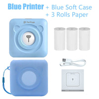 A6 Peripage Portable Bluetooth Thermal Photo Printer Inkless Mini Pocket Foto Printer Windows IOS Android Soft Case Protection