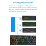 Skyloong Mini Portable 60% Mechanical Keyboard Wireless Bluetooth Gateron Mx RGB Backlight Gaming Keyboard GK61 SK61 For Desktop