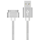 VOXLINK USB Cable Nylon Braided fast charge cable for iPad 1 30 pin Metal plug Sync Data USB Charger Cable For iphone 4 4S 3GS