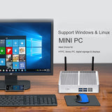 BEBEPC Fanless Mini PC Computer HTPC Windows 10 Intel Core i7 4500U i5 4200Y 4200U DDR3L WiFi HD 8*USB Office Descktop Minipc