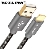 VOXLINK usb cable for iPhonex 8 7 Plus PU Leather Sync Data Charging USB Cable for iPhone 6 6s Plus 5s iPad USB Phone cable