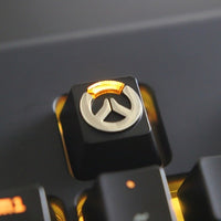 1pc Zinc Aluminium Alloy Key Cap Mechanical Keyboard keycap for DNF Dota 2 OW PUBG Genji R4 Height Stereoscopic relief