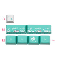 Mechanische Toetsenbord Coral Sea Keycap dz60/poker/GK61/GK64 Dye sublimation pbt Keycap OEM 71 key Korean Japanese Character