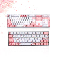 dye Subbed PBT Keycap 72/122 Keys OEM Profile Keycaps For MX Switches dz60/GK64/TKL87/96/108 keyboard Sakura Keycap