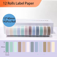 D11 Supermarket Waterproof Anti-Oil Tear-Resistant Price Label Pure Color Scratch-Resistant Label Paper Roll