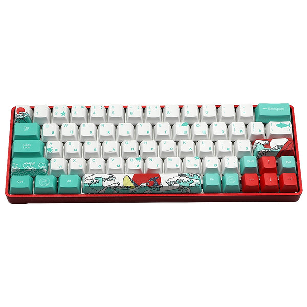 Mechanische Toetsenbord Coral Sea Keycap dz60/poker/GK61/GK64 Dye sublimation pbt Keycap OEM 71 key Korean Japanese Character