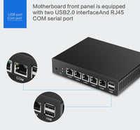 Firewall Router pFsense Fanless Mini PC Celeron J1900 Quad-Core 4 LAN Gigabit Windows 10 Linux Openwrt Industrial Micro Server