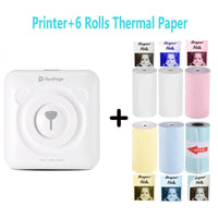 Peripage Photo Printer A6 304DPI Mini Bluetooth Wireless Thermal Printer Paper Sticker Label Printer Paper for Mobile phone