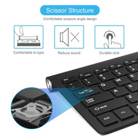 Computer Wireless keyboard Portable 2.4G Wireless USB Keyboards Rubber keycaps Mini Ergonomic Noiseless keyboard For PC laptop