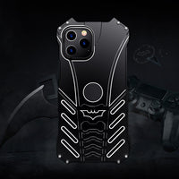 Case For iPhone 12 Pro Max Shockproof Armor Aluminum Alloy Metal For iPhone 12 Mini Series Bat Logo Back Cover Protector Case