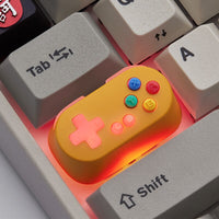 Holyoops Gamepad Controller Capslock Artisan Keycap CNC anodized aluminum Compatible Cherry MX switches white pink cyan yellow