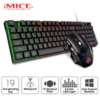 Gaming Keyboard And Mouse Wired Gamer Keyboard With RGB Backlit Rubber Keycaps USB Russian Keyboard For Game Computer PC Laptop