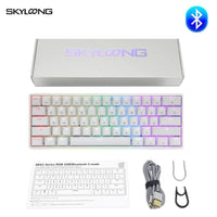 Skyloong Mini Portable 60% Mechanical Keyboard Wireless Bluetooth Gateron Mx RGB Backlight Gaming Keyboard GK61 SK61 For Desktop