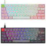 gk61 gk61x 60% custom mechanical keyboard rgb switch leds hot swapping socket powerful software type c pcb split spacebar