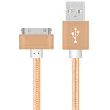 VOXLINK USB Cable Nylon Braided fast charge cable for iPad 1 30 pin Metal plug Sync Data USB Charger Cable For iphone 4 4S 3GS