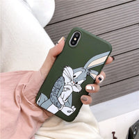 Cartoon Bugs Bunny TweetyBird Daffy Duck Looney Tunes Case For iPhone 12 11 11pro max xs max xr 7 8 plus Soft matter Cover Capa