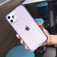 Transparent Shockproof Case for iPhone 12 mini 11 Pro Max XS XR X 6S 7 8 Plus Clear Anti-knock Phone Shell Soft TPU Back Cover