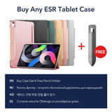 ESR for iPad Air 4 Case for iPad Pro 11/12.9 Case for iPad 8th Gen Case Back Cover with Closure Clasp for iPad Pro 11 Case 2020