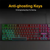 Gaming Keyboard Wired Gamer keyboards With RGB Backlit 104 Rubber Keycaps Russian Ergonomic USB Keyboard For PC Laptop