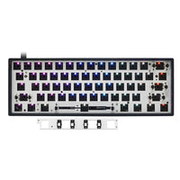 gk61 gk61x 60% custom mechanical keyboard rgb switch leds hot swapping socket powerful software type c pcb split spacebar