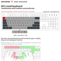 gk61 gk61x 60% custom mechanical keyboard rgb switch leds hot swapping socket powerful software type c pcb split spacebar