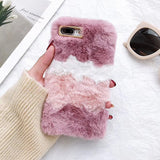 Cute Warm Furry Fluffy Case for IPhone 11 Pro XR XS MAX X 6 6S 7 8 Plus SE2020 5 5S 12 Mini Soft TPU Fur Cover Coque Fundas