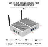 BEBEPC Fanless Mini PC Computer HTPC Windows 10 Intel Core i7 4500U i5 4200Y 4200U DDR3L WiFi HD 8*USB Office Descktop Minipc