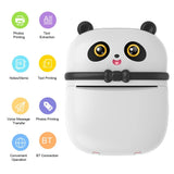 Portable Panda Thermal Printer Mini Pocket Multifunction Label Photo Printers Fast Printing Home Use Office For Photo Album DIY