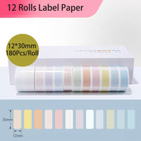 Niimbot Mini Label printer paper Printing Label Waterproof Anti-Oil Price Label Pure Color Scratch-Resistant Label Sticker Paper