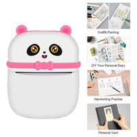 Portable Panda Thermal Printer Mini Pocket Multifunction Label Photo Printers Fast Printing Home Use Office For Photo Album DIY