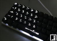 1 set ABS CSGO mechanical keyboard Keycaps personality transparent Wearable keycap