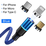 Cafele Newest LED QC3.0 Magnetic USB Cable for iPhone Micro USB Cable type C Braided cable Charger for Samsung Xiaomi Huawei