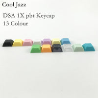 Cool Jazz pbt keycap dsa 1u mixded color green yellow blue white Transparent keycaps for gaming mechanical keyboard