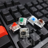 Gateron mx switch 3 pin adn 5 pin transparent case mx green brown blue switches for mechanical keyboard cherry mx compatible