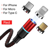 Cafele Newest LED QC3.0 Magnetic USB Cable for iPhone Micro USB Cable type C Braided cable Charger for Samsung Xiaomi Huawei