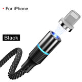 Cafele Newest LED QC3.0 Magnetic USB Cable for iPhone Micro USB Cable type C Braided cable Charger for Samsung Xiaomi Huawei