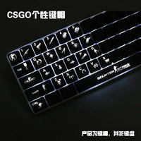 1 set ABS CSGO mechanical keyboard Keycaps personality transparent Wearable keycap